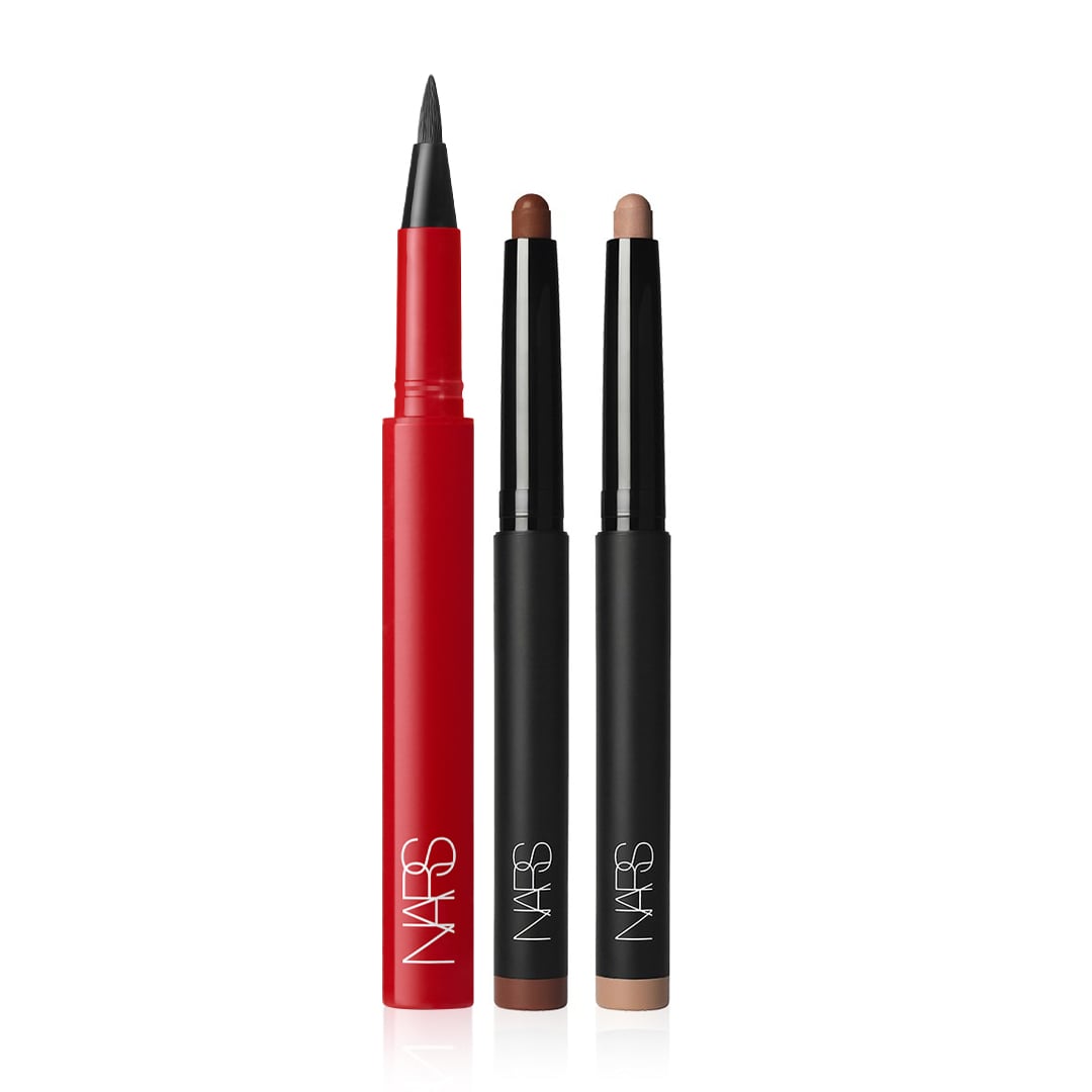 Eyeliner ve Kalem Fardan Oluşan Kahve Göz Makyaj Seti