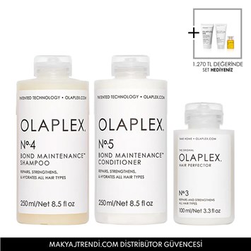 OLAPLEX - BOND MAINTENANCE SYSTEM - Saç Kusursuzlaştırıcı & Bağ Güçlendirici Üçlü Bakım Seti