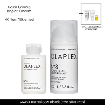 OLAPLEX - BOND TREATMENT DUO - Bağ Güçlendirici &Yoğun Onarıcı & Nemlendirici İkili Bakım Seti
