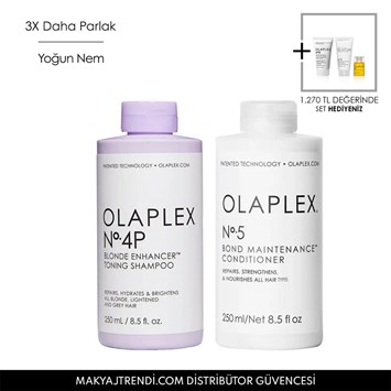 OLAPLEX - BLONDE ENHANCER DUO - Sarı Saçların Rengini Koruyan & Canlandıran Bağ Güçlendirici İkili Bakım Seti