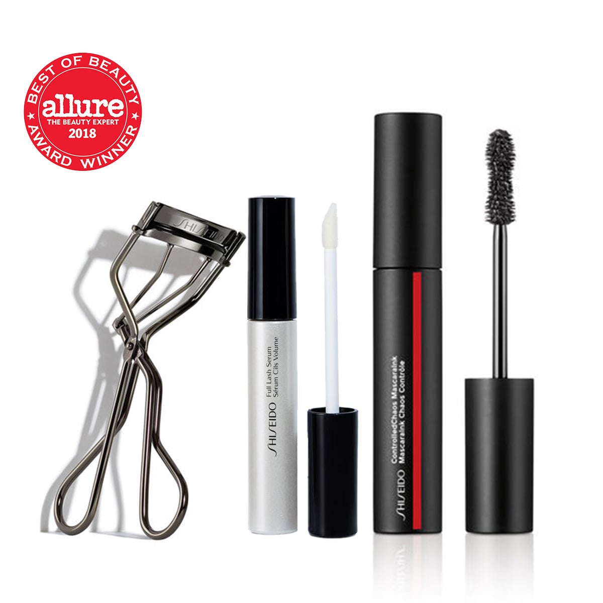 Kirpikleri Dolgun Gösteren Maskara & Kirpik Kıvırıcı Aparat & Kirpik Güçlendiren Serum Seti